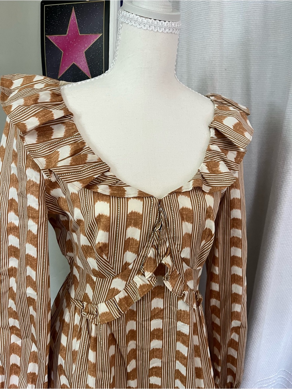 Derek Lam 10 Crosby Printed Mini Dress Fall 2023 Collection - Picture 3 of 5